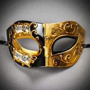 Phantom Of Opera Musical Masquerade Venetian Eye Mask - Black Gold